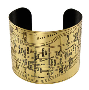 NYC Etched Cuff - Natural - UrbanroseNYC