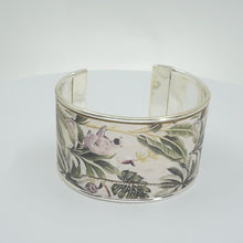 Load and play video in Gallery viewer, Portuguese Cork Channel Cuff - White, Foliage
