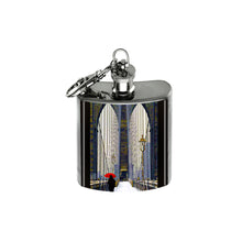 Load image into Gallery viewer, Altered Art Flask - Brooklyn Bridge Arches - 1 oz - UrbanroseNYC
