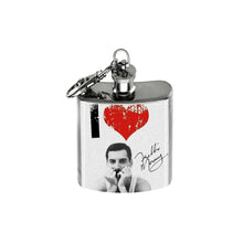 Load image into Gallery viewer, Altered Art Flask - Freddie Mercury - 1 oz - UrbanroseNYC
