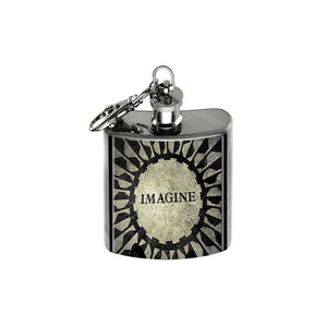 Altered Art Flask - Imagine - 1 oz - UrbanroseNYC