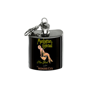 Altered Art Flask - Manhattan Cocktail - 1 oz - UrbanroseNYC