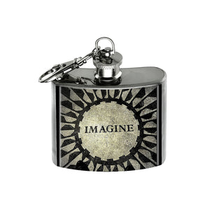 Altered Art Flask - Imagine - 2 oz - UrbanroseNYC