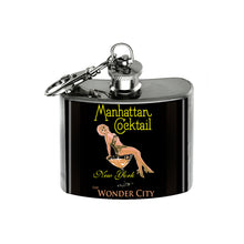 Load image into Gallery viewer, Altered Art Flask - Manhattan Cocktail - 2 oz - UrbanroseNYC
