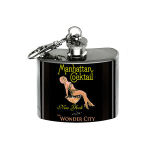Altered Art Flask - Manhattan Cocktail - 2 oz - UrbanroseNYC