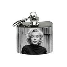 Load image into Gallery viewer, Altered Art Flask - Marilyn Monroe Black &amp; White - 2 oz - UrbanroseNYC
