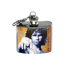Load image into Gallery viewer, Altered Art Flask - Jim Morrison - 2 oz - UrbanroseNYC
