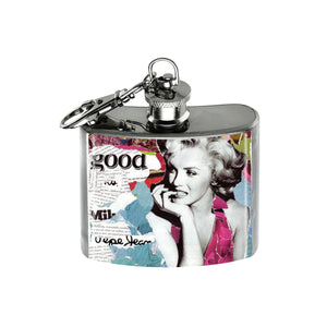 Altered Art Flask - Marilyn Monroe Collage II - 2 oz - UrbanroseNYC