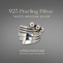 Load image into Gallery viewer, Taxco Sterling Silver Modernist Ring - Style 10 - UrbanroseNYC
