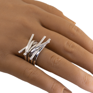 Taxco Sterling Silver Modernist Ring - Style 7 - UrbanroseNYC