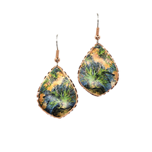Load image into Gallery viewer, Copper Art Earrings - Van Gogh Crown Imperial Fritillaries in a Copper Vase
