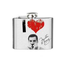 Load image into Gallery viewer, Altered Art Flask - Freddie Mercury - 4 oz - UrbanroseNYC
