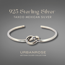 Load image into Gallery viewer, Taxco Sterling Silver Knot Cuff Bracelet - UrbanroseNYC
