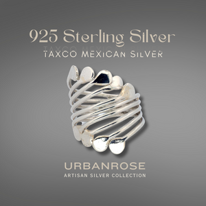 Taxco Sterling Silver Modernist  Ring - Style 2 - UrbanroseNYC