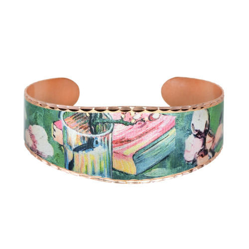 Copper Art Cuff - Van Gogh Blossoming Almond Branch - UrbanroseNYC