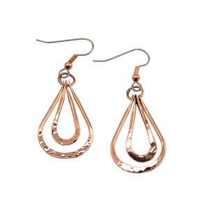 Solid Copper Teardrop Earrings - UrbanroseNYC