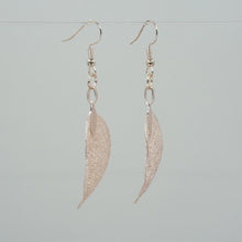 Load and play video in Gallery viewer, Mini Real Leaf Earrings - Rose Gold
