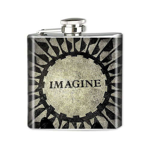 Altered Art Flask - Imagine - 6 oz - UrbanroseNYC