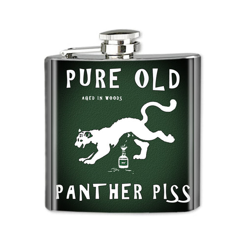 Altered Art Flask - Panther Piss - 6 oz - UrbanroseNYC