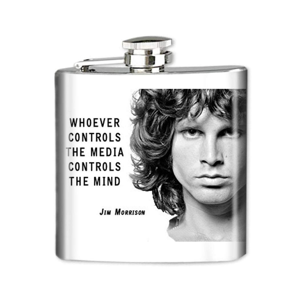 Altered Art Flask - Jim Morrison Quote - 6 oz - UrbanroseNYC