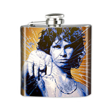 Load image into Gallery viewer, Altered Art Flask - Jim Morrison - 6 oz - UrbanroseNYC
