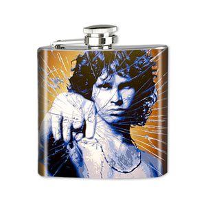 Altered Art Flask - Jim Morrison - 6 oz - UrbanroseNYC