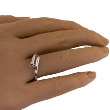 Load image into Gallery viewer, Taxco Sterling Silver Nail Bypass Ring - UrbanroseNYC
