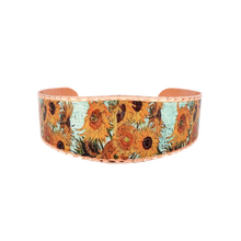 Load image into Gallery viewer, Copper Art Bracelet - Van Gogh Sunflowers - UrbanroseNYC
