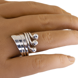 Taxco Sterling Silver Modernist Ring - Style 10 - UrbanroseNYC