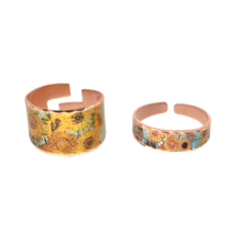 Load image into Gallery viewer, Copper Art Ring - Van Gogh Sunflowers - UrbanroseNYC
