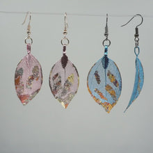 Load and play video in Gallery viewer, Real Leaf Earrings - Gilded
