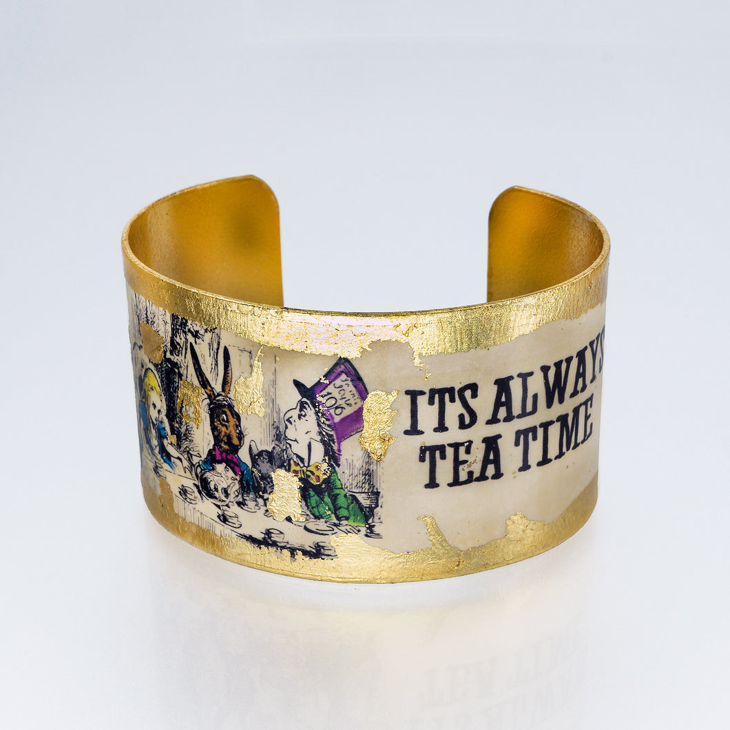 Gilded Cuff Bracelet - Always Tea Time UrbanroseNYC