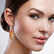 Load image into Gallery viewer, Real Leaf Earrings - Gilded - Burnt Orange - UrbanroseNYC
