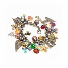 Load image into Gallery viewer, Vintage Style Charm Bracelet - Fruits &amp; Flowers - Vintage Style Charm Bracelet - Fruits &amp; Flowers - UrbanroseNYC
