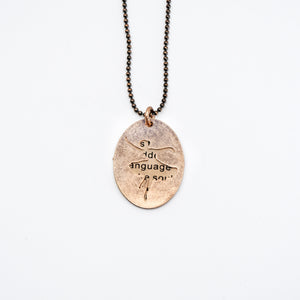 Cutout Quotation Pendant - Ballerina - Cutout Quotation Pendant - Ballerina - UrbanroseNYC