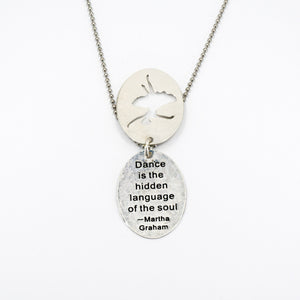 Cutout Quotation Pendant - Ballerina - Cutout Quotation Pendant - Ballerina - UrbanroseNYC