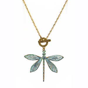Patina Dragonfly Pendant - Bronze Patina - UrbanroseNYC