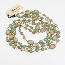 Load image into Gallery viewer, Long Gemstone Wraparound Necklace - Druzy &amp; Green Kyanite UrbanroseNYC
