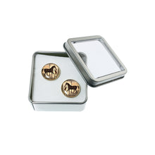 Load image into Gallery viewer, Altered Art Cufflinks - Vintage Horse &amp; Jockey - Altered Art Cufflinks - Vintage Horse &amp; Jockey - UrbanroseNYC
