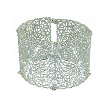 Load image into Gallery viewer, Filigree Magnetic Cuff Bracelet - Silver - UrbanroseNYC
