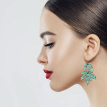 Load image into Gallery viewer, Patina Maple Leaf Earrings - Patina Maple Leaf Earrings - UrbanroseNYC
