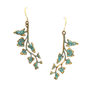 Patina Vine Earrings - Patina Vine Earrings - UrbanroseNYC