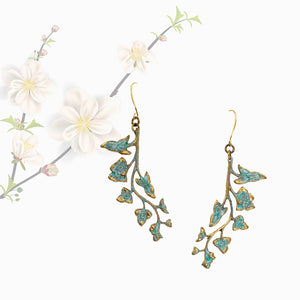 Patina Vine Earrings - Patina Vine Earrings - UrbanroseNYC