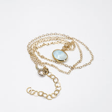 Load image into Gallery viewer, Minimalist Gemstone Pendant - Rainbow Moonstone - Minimalist Gemstone Pendant - Rainbow Moonstone - UrbanroseNYC
