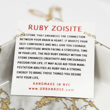 Load image into Gallery viewer, Minimalist Gemstone Pendant - Ruby in Zoisite - Minimalist Gemstone Pendant - Ruby in Zoisite - UrbanroseNYC
