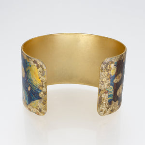 Gilded Cuff Bracelet - Van Gogh Starry Night UrbanroseNYC
