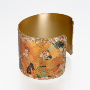 Gilded Cuff Bracelet - Van Gogh Sunflowers UrbanroseNYC