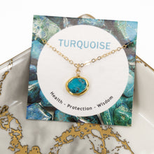 Load image into Gallery viewer, Minimalist Gemstone Pendant - Turquoise - Minimalist Gemstone Pendant - Turquoise - UrbanroseNYC
