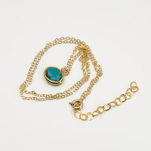 Minimalist Gemstone Pendant - Turquoise - Minimalist Gemstone Pendant - Turquoise - UrbanroseNYC