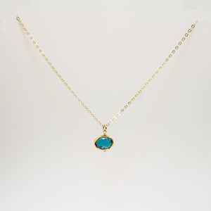 Minimalist Gemstone Pendant - Turquoise - Minimalist Gemstone Pendant - Turquoise - UrbanroseNYC